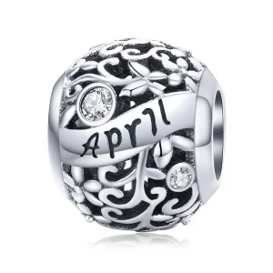PANDORA típusú áprilisi születési kő charm - SCC1385-4 (kép) PANDORA típusú áprilisi születési kő charm - SCC1385-4
