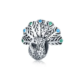 (kép) PANDORA típusú páva charm - SCC1260