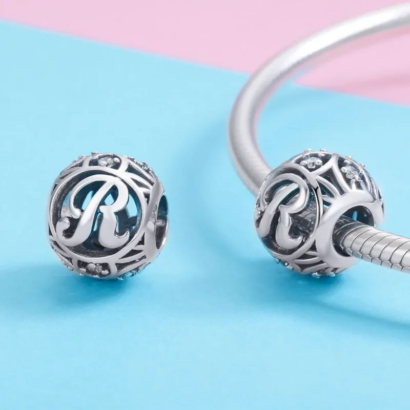 (kép) PANDORA típusú R-betű Charm - SCC738-R - Megtekintés 3