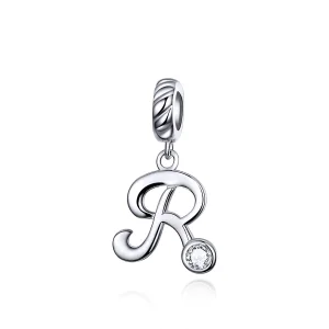 (kép) PANDORA típusú r betű függő charm - SCC1183-R