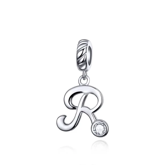 (kép) PANDORA típusú r betű függő charm - SCC1183-R