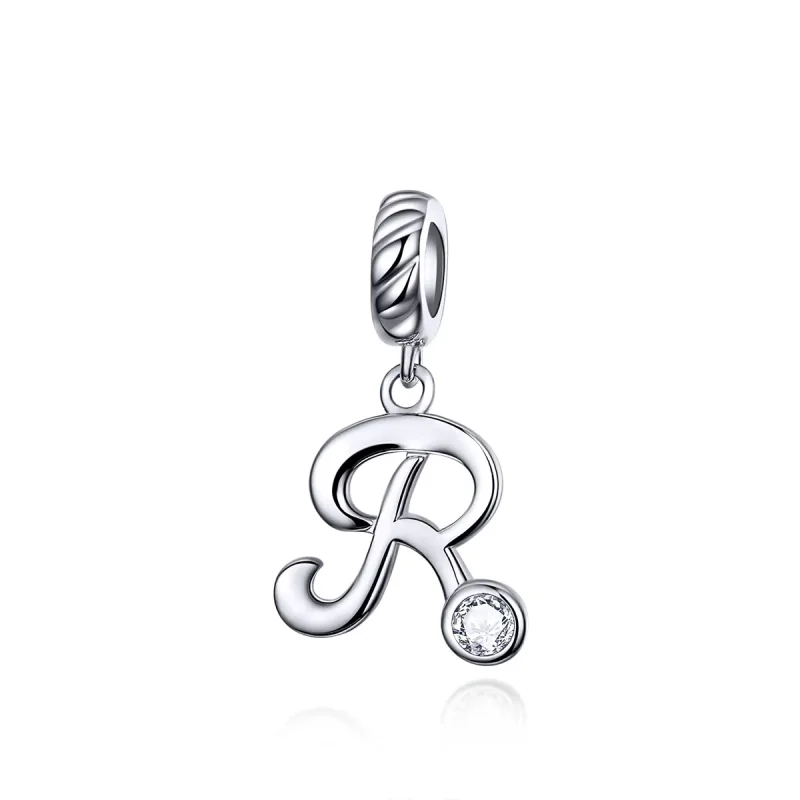 (kép) PANDORA típusú r betű függő charm - SCC1183-R