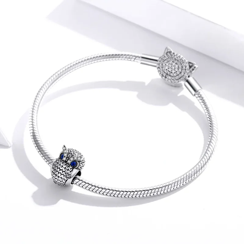 (kép) PANDORA típusú ragyogó bagoly charm - SCC1607 - Megtekintés 3