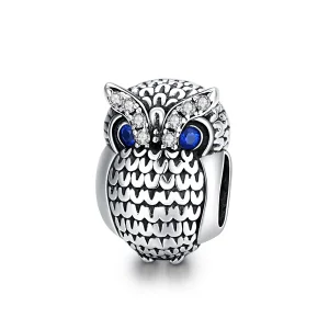 (kép) PANDORA típusú ragyogó bagoly charm - SCC1607