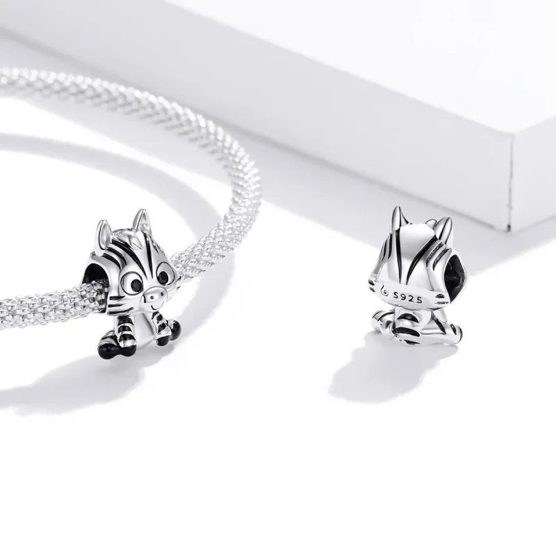 (kép) PANDORA típusú rajzfilm zebra charm - BSC387 - Megtekintés 4
