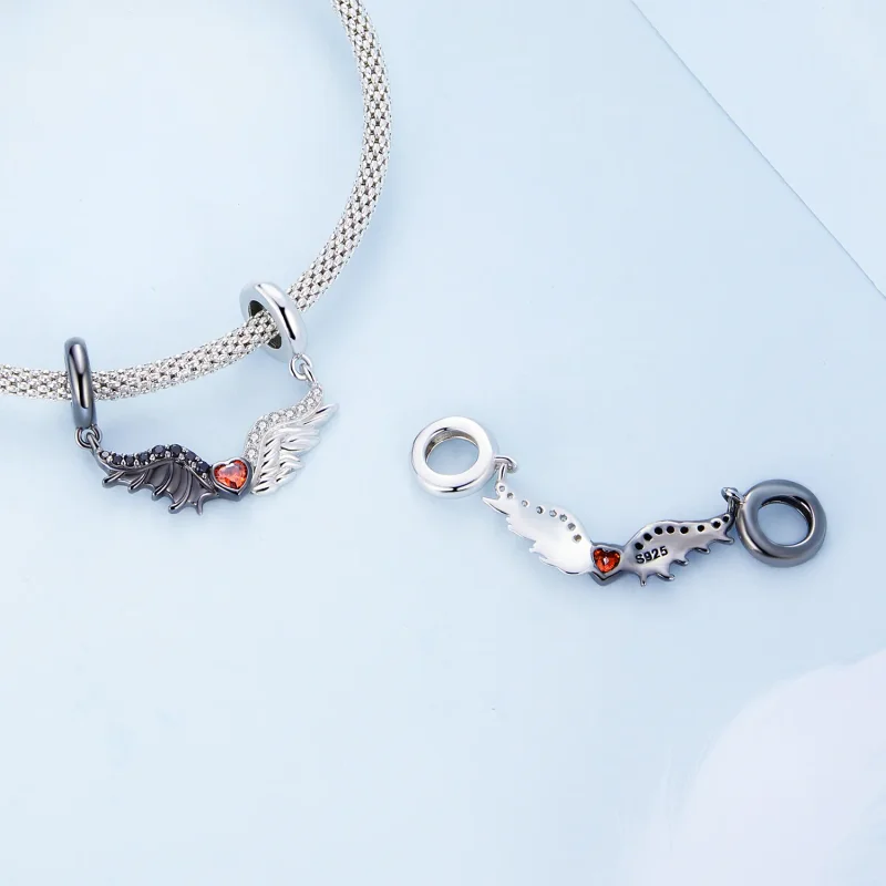 (kép) PANDORA típusú Ördögök és angyalok Charm - BSC693 - Megtekintés 4