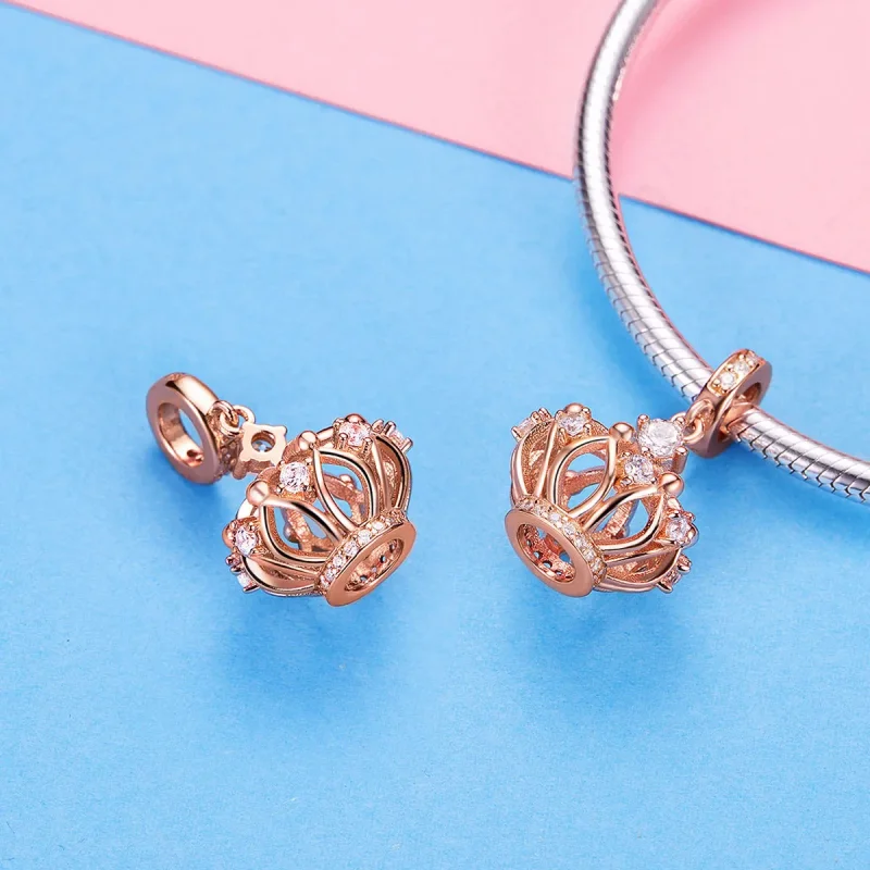 (kép) PANDORA típusú regal crown függő charm - SCC1121 - Megtekintés 3
