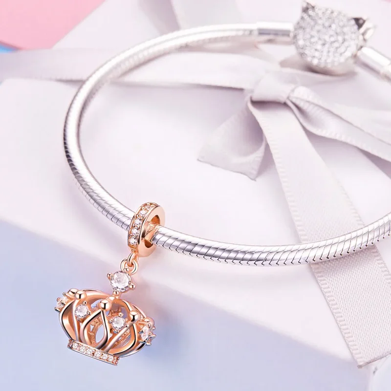 (kép) PANDORA típusú regal crown függő charm - SCC1121 - Megtekintés 4