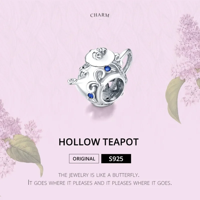 (kép) PANDORA típusú üreges teáskanna charm - BSC274 - Megtekintés 6