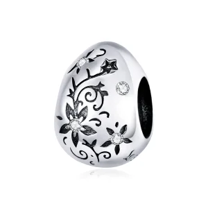 PANDORA típusú retro húsvéti tojás charm - SCC1466 (kép) PANDORA típusú retro húsvéti tojás charm - SCC1466