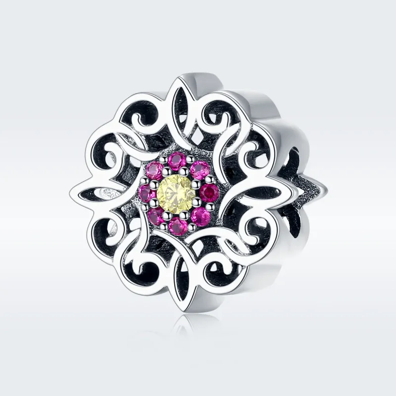 (kép) PANDORA típusú retro kaleidoszkóp charm - SCC1108 - Megtekintés 3
