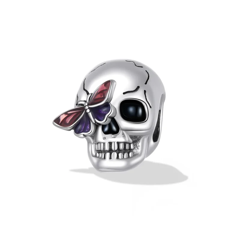 (kép) PANDORA típusú Retro koponya Charm - SCC2232 - Megtekintés 2