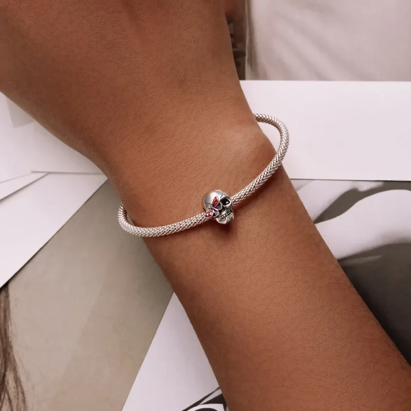 (kép) PANDORA típusú Retro koponya Charm - SCC2232 - Megtekintés 6