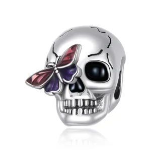 (kép) PANDORA típusú Retro koponya Charm - SCC2232