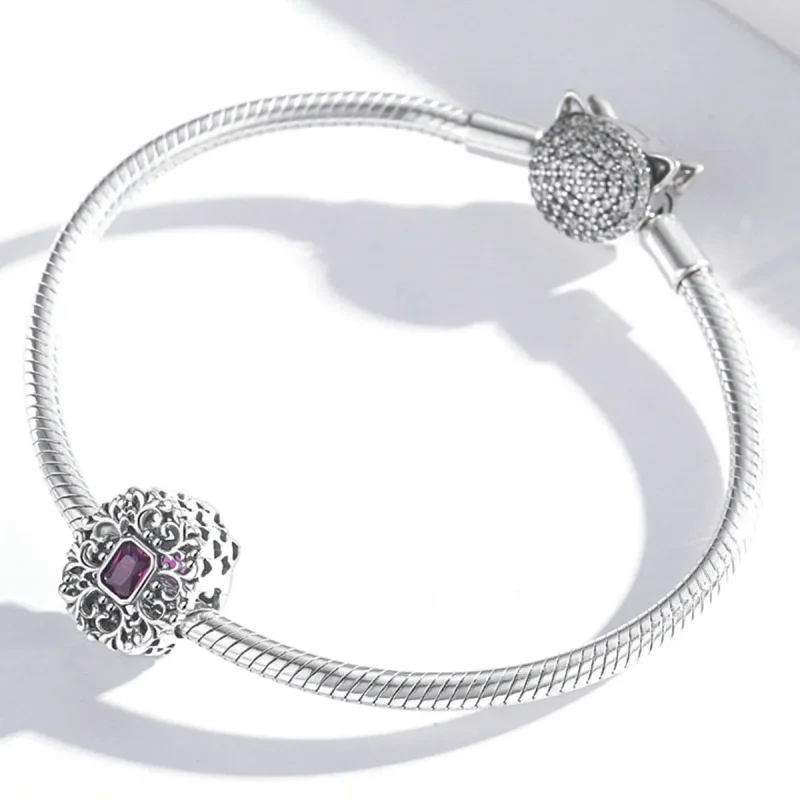 (kép) PANDORA típusú Retro minta - cirkónium Charm - SCC2152 - Megtekintés 3