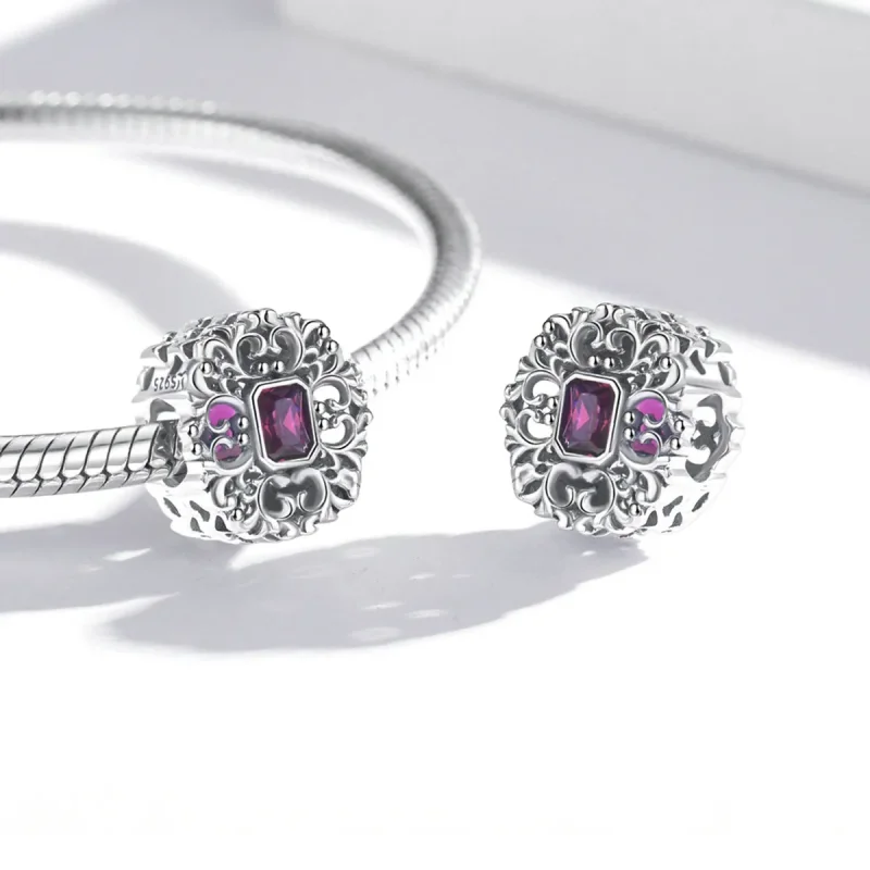 (kép) PANDORA típusú Retro minta - cirkónium Charm - SCC2152 - Megtekintés 4