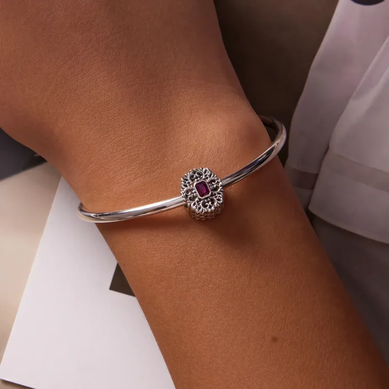 (kép) PANDORA típusú Retro minta - cirkónium Charm - SCC2152 - Megtekintés 5