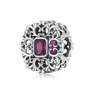(kép) PANDORA típusú Retro minta - cirkónium Charm - SCC2152