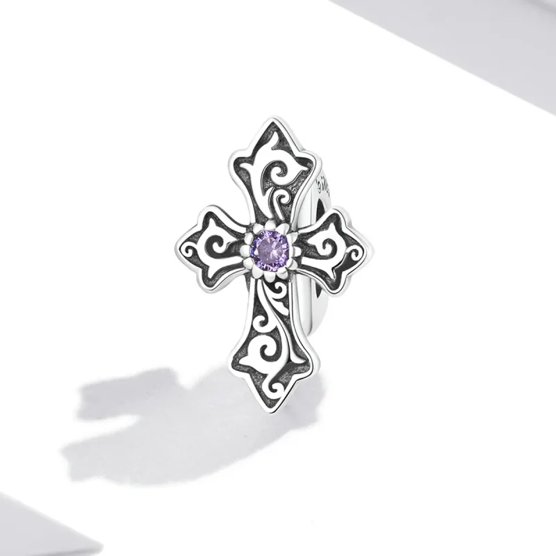 (kép) PANDORA típusú Retro minta kereszt Charm - BSC583 - Megtekintés 2