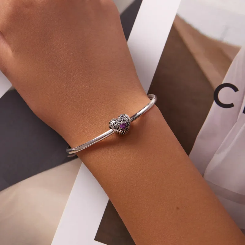 (kép) PANDORA típusú Retro minta szerelem Charm - SCC2136 - Megtekintés 5