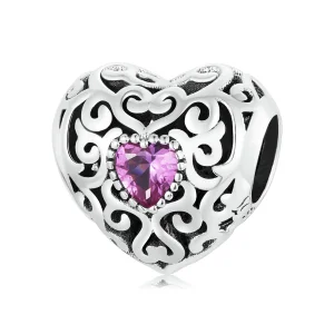 (kép) PANDORA típusú Retro minta szerelem Charm - SCC2136