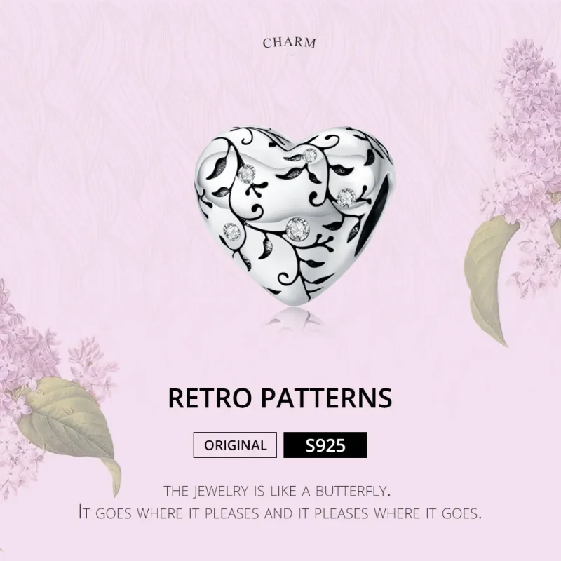 (kép) PANDORA típusú retro minták charm - SCC1323 - Megtekintés 6