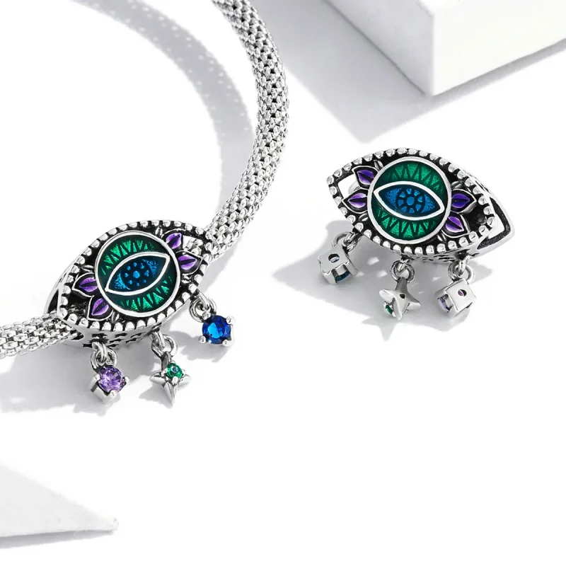 (kép) PANDORA típusú Retro Ördögszem Charm - SCC2162 - Megtekintés 4