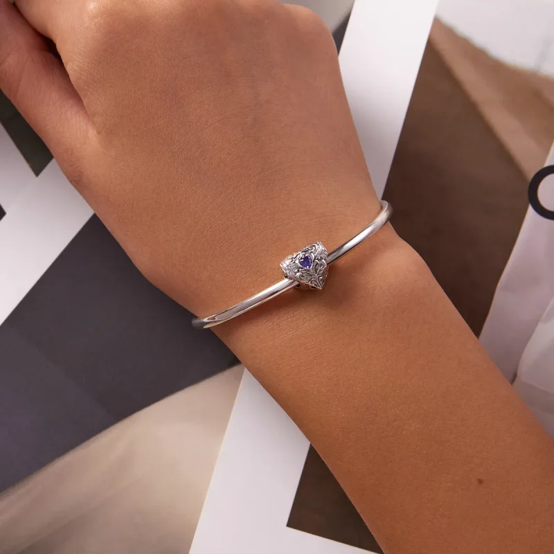 (kép) PANDORA típusú Retro szív Charm - SCC2158 - Megtekintés 5