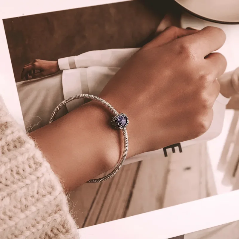 (kép) PANDORA típusú Retro virágok Charm - SCC2096 - Megtekintés 5