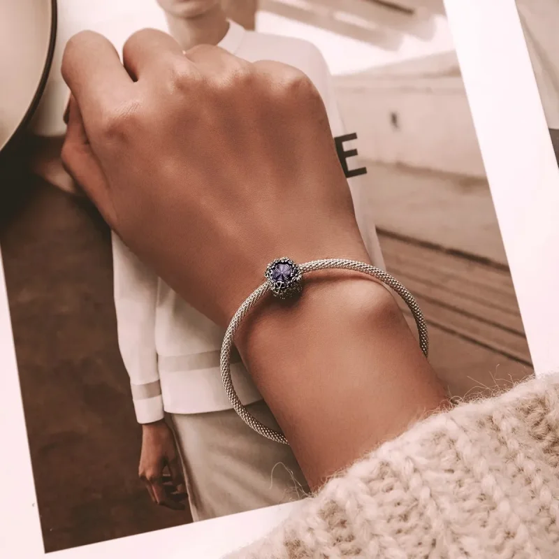 (kép) PANDORA típusú Retro virágok Charm - SCC2096 - Megtekintés 6