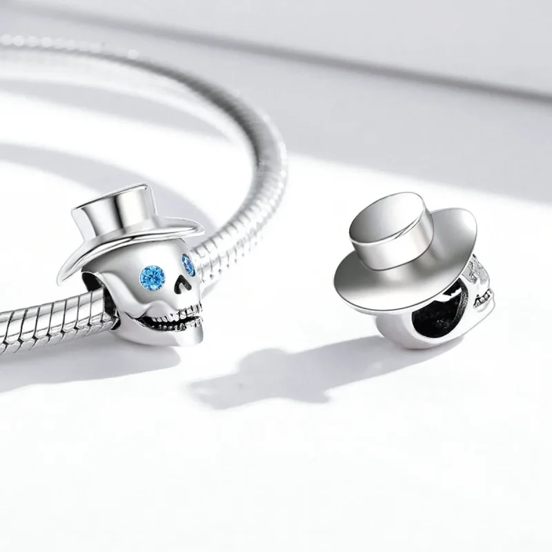 (kép) PANDORA típusú Úriember koponya Charm - BSC525 - Megtekintés 3