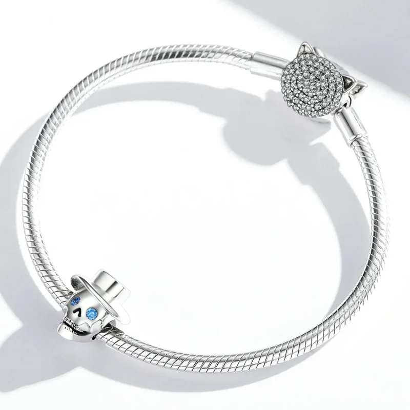 (kép) PANDORA típusú Úriember koponya Charm - BSC525 - Megtekintés 4