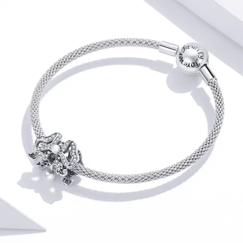 (kép) PANDORA típusú Romantikus Bowtie Charm - SCC1785 - Megtekintés 3