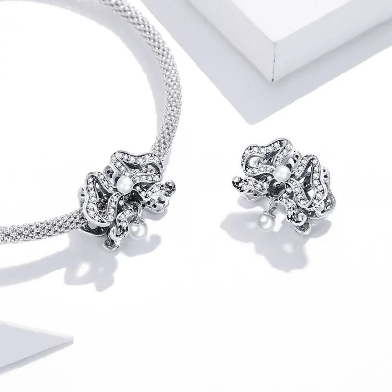 (kép) PANDORA típusú Romantikus Bowtie Charm - SCC1785 - Megtekintés 4