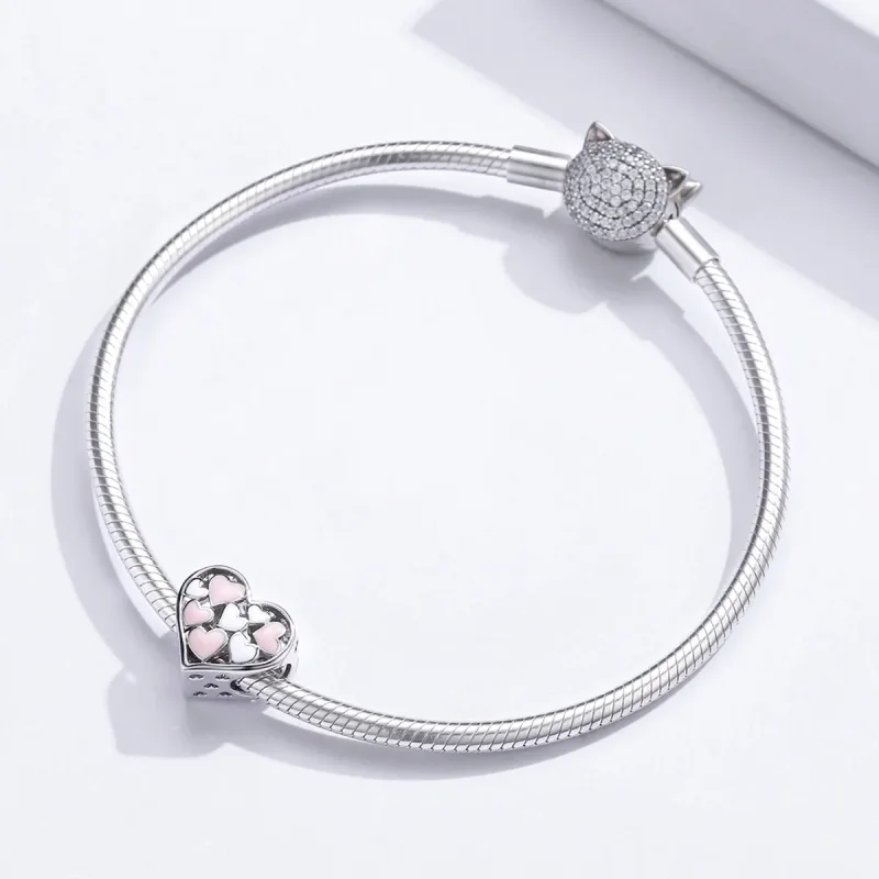 (kép) PANDORA típusú romantikus szív charm - SCC1423 - Megtekintés 3