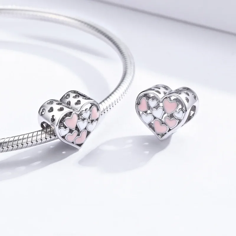 (kép) PANDORA típusú romantikus szív charm - SCC1423 - Megtekintés 4