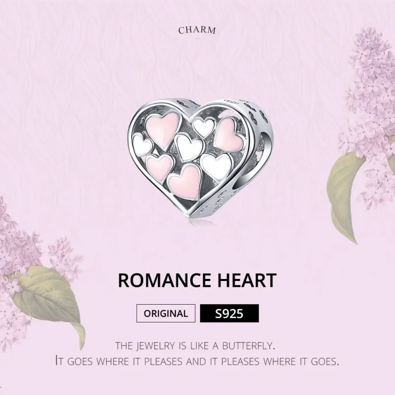 (kép) PANDORA típusú romantikus szív charm - SCC1423 - Megtekintés 6