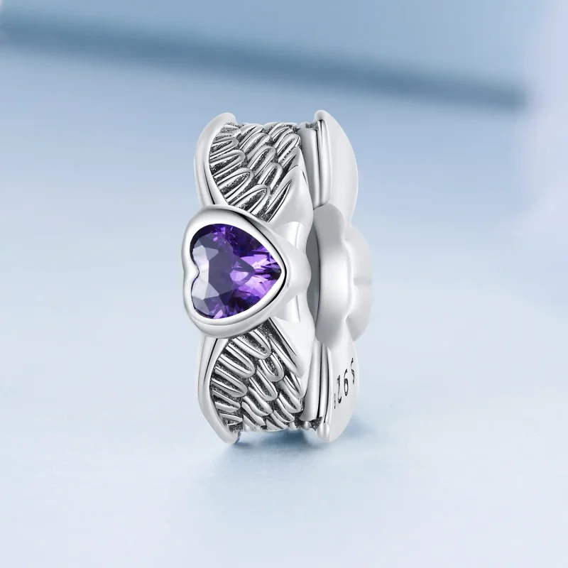 (kép) PANDORA típusú Őrző szív spacer charm - BSC677 - Megtekintés 2