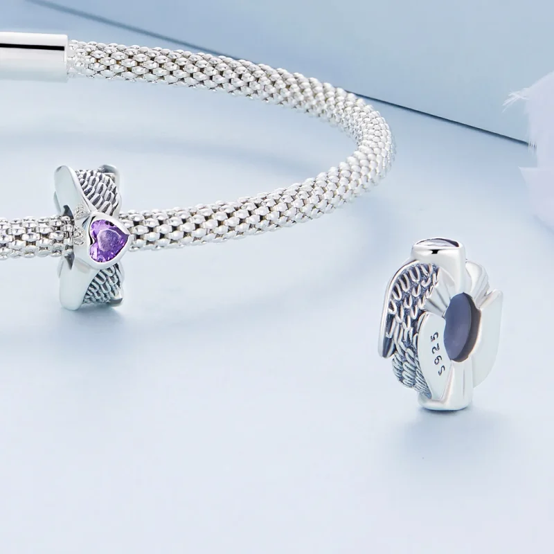 (kép) PANDORA típusú Őrző szív spacer charm - BSC677 - Megtekintés 4
