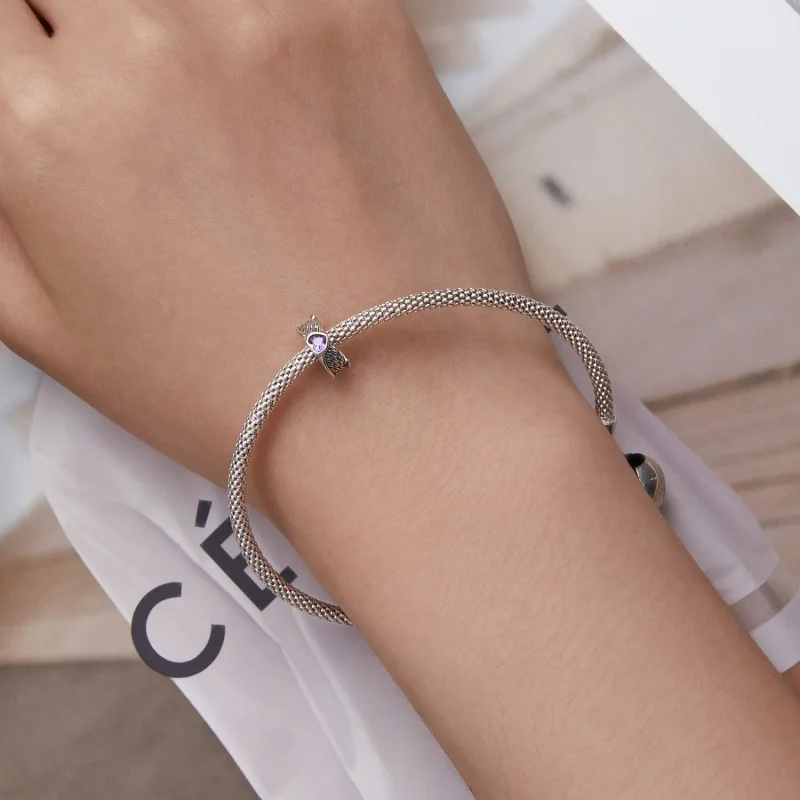 (kép) PANDORA típusú Őrző szív spacer charm - BSC677 - Megtekintés 6