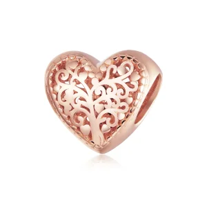(kép) PANDORA típusú rózsa családfa charm - BSC215