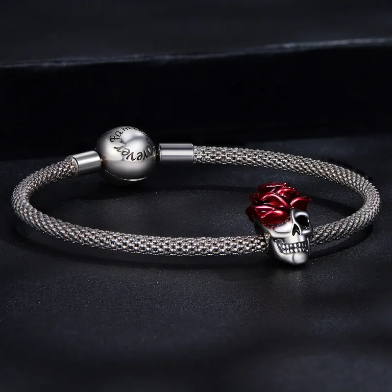 (kép) PANDORA típusú Rózsa koponya Charm - SCC2403 - Megtekintés 5