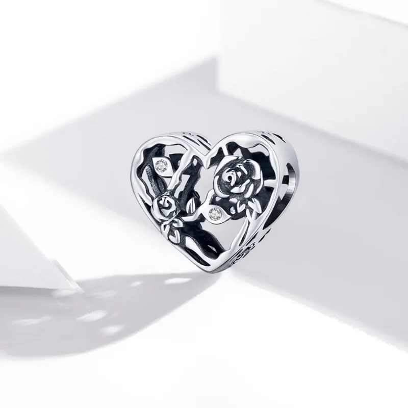 (kép) PANDORA típusú Rózsa szerelem Charm - BSC475 - Megtekintés 2