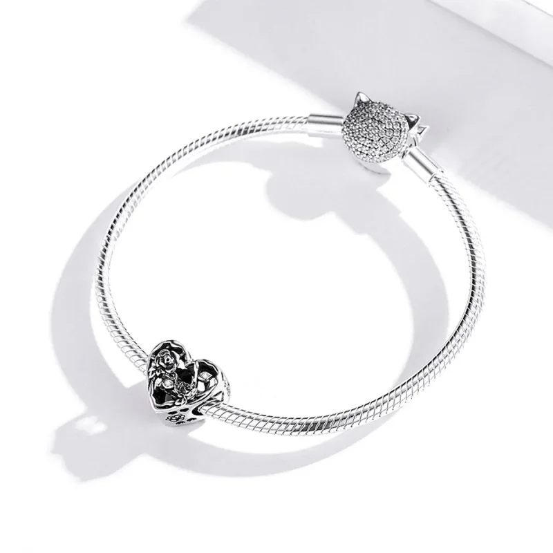 (kép) PANDORA típusú Rózsa szerelem Charm - BSC475 - Megtekintés 3