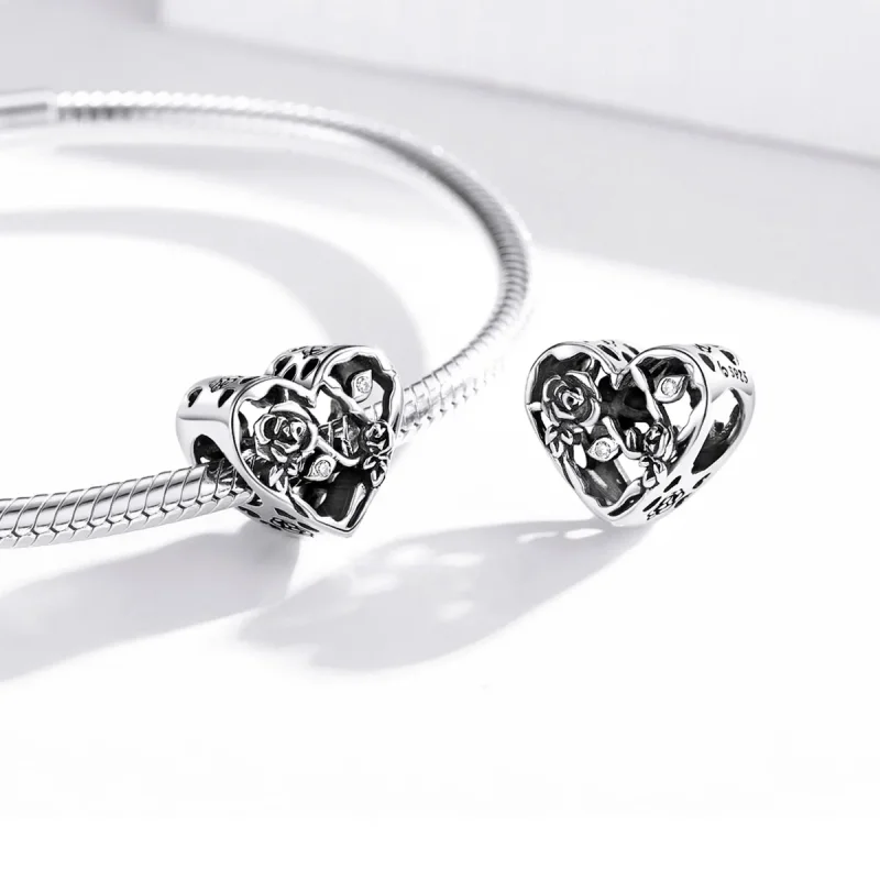 (kép) PANDORA típusú Rózsa szerelem Charm - BSC475 - Megtekintés 4
