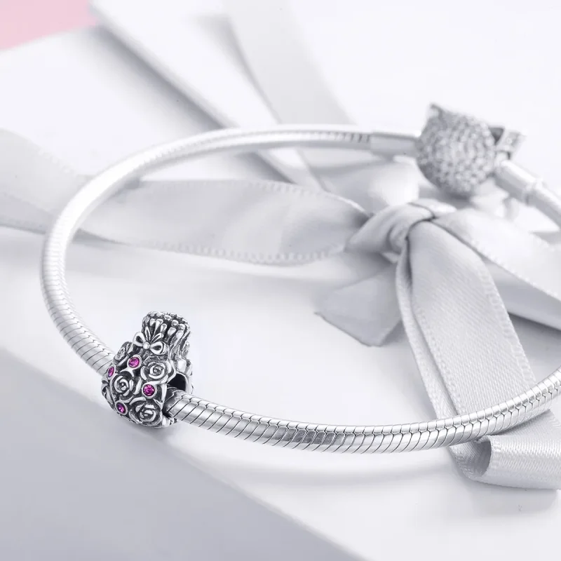 (kép) PANDORA típusú Rózsa táska Charm - SCC962 - Megtekintés 3