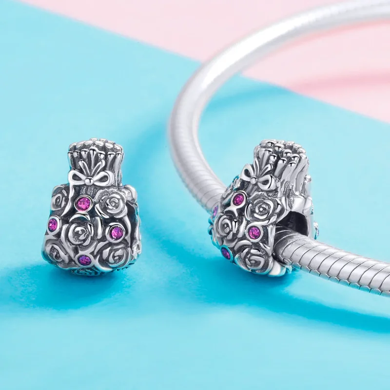 (kép) PANDORA típusú Rózsa táska Charm - SCC962 - Megtekintés 4