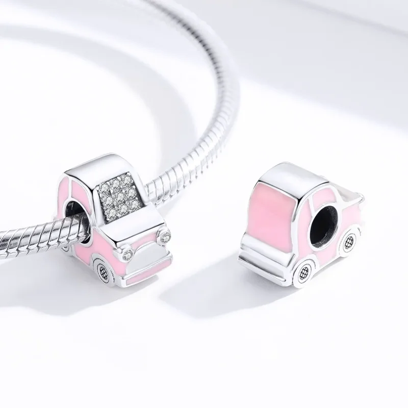(kép) PANDORA típusú Rózsaszín autó Charm - SCC1380 - Megtekintés 2