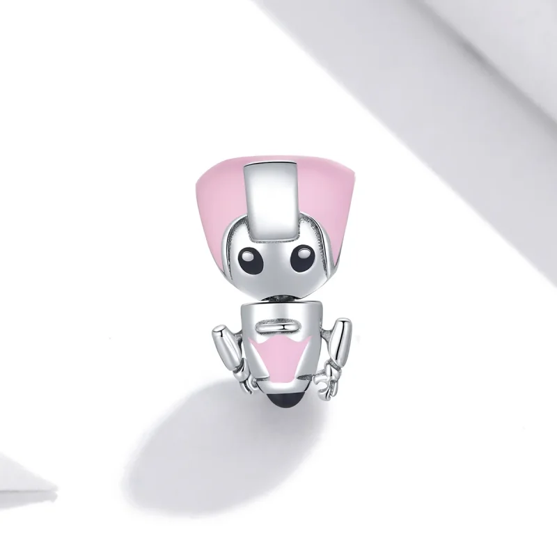 (kép) PANDORA típusú Rózsaszín babarobot Charm - SCC1774 - Megtekintés 2