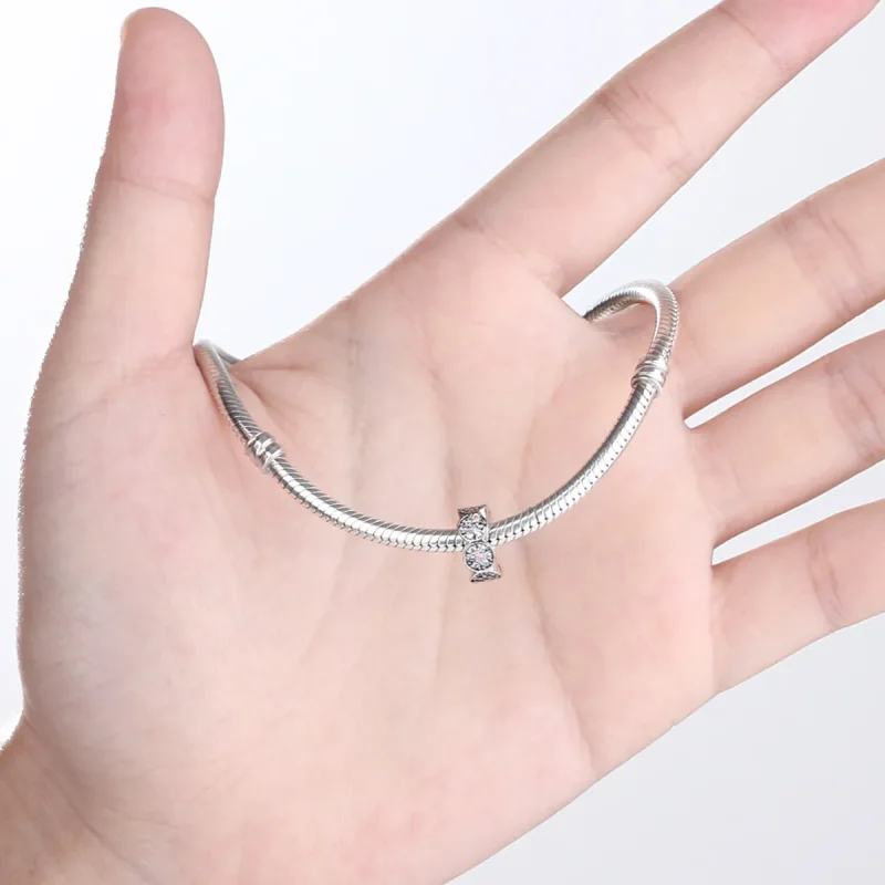 (kép) PANDORA típusú rózsaszín garland spacer charm - SCC101 - Megtekintés 5